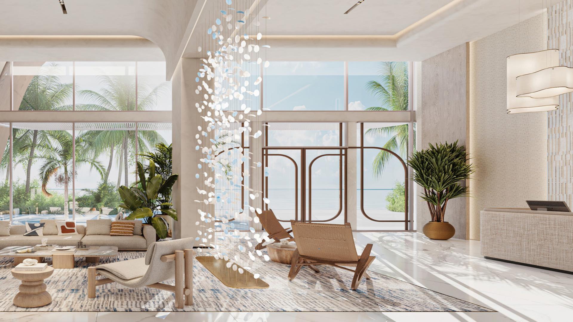 Beach club lobby at Fahid Beach Residences, Abu Dhabi