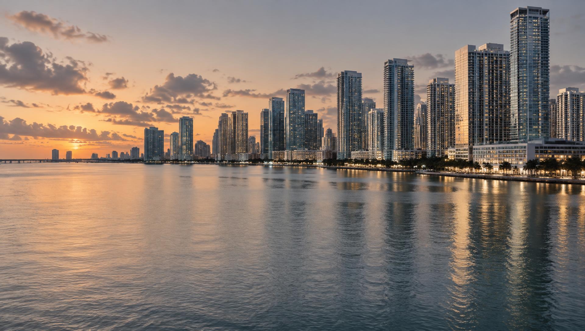 Brickell waterfront in Miami, USA